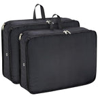 Packing Cubes for Travel Packing Organizers Compression Travel Cubes (Black / Large)