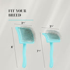 Big G Dog Slicker Brush for Dogs (Large / Teal)