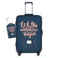 Let The Adventure Begin Luggage Cover Washable Suitcase Protector (Medium / Adventure)