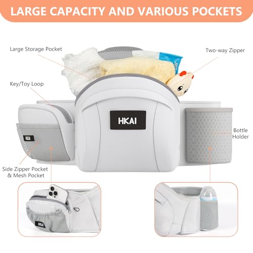 Baby Hip Carrier (Light Grey)