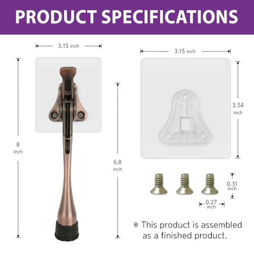 1 Stopper Adhesive Door Stop (Bronze / 6 INCH X 1 PACK)
