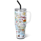 40oz Insulated Mega Mug with Handle & Straw (California / 40 Ounces)