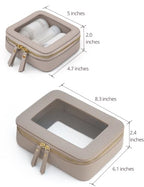 Clear Makeup Bag with Zipper (Stone / Mini & Medium)