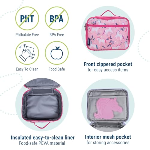 Kids Insulated Lunch Box (9.75 x 7 x 3.25 inches / Magical Unicorns)
