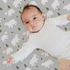 Baby Fitted Crib Sheets (Elephants&bears / 52X28 Inch)