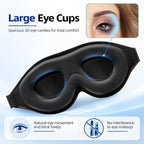 Sleep Mask with Deep Contoured Eye Cups (A1 Black)