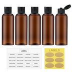 3.4 oz Travel Bottles for Toiletries (Brown)