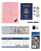Passport Holder Wallet Cover for Travel (Light Pink)