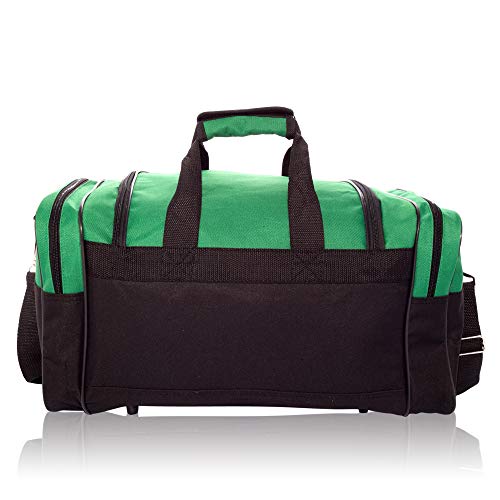 17" Blank Duffle Bag Duffel Bag Travel Size Sports Durable Gym Bag (Green)