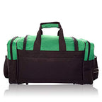 17" Blank Duffle Bag Duffel Bag Travel Size Sports Durable Gym Bag (Green)