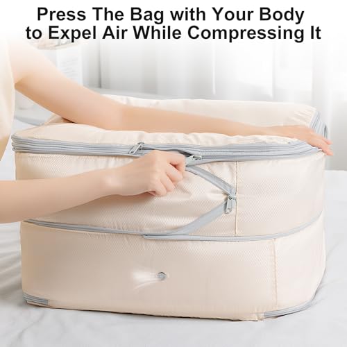 Comforter Storage Bag (Beige / 1 Pack)