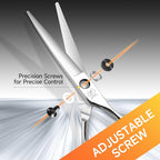 Professional Straight Hair Cutting Scissors 5.5'' Barber Haircut Shears with Sharp Razor Edge 440C Hair Scissors with Ergonomic Design for Salon and Home User (Straight / 5.5 inches)