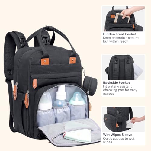 Diaper Bag Backpack (Large / Black)