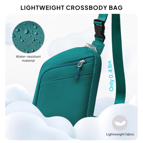 Anti Theft Crossbody Bags Small Crossbody Sling Bag for Women & Men (Teal)