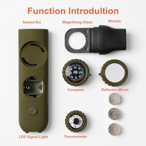 Emergency Survival Safety Whistle (Army Green Whistle)