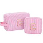 Personalized Initial Makeup Bag 2 (Pink 02)
