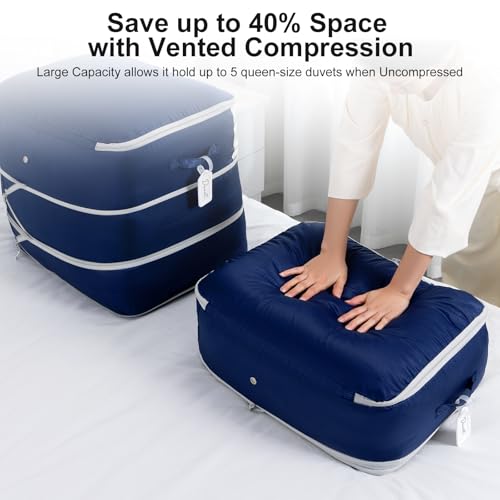 Comforter Storage Bag (Navy Blue / 6 Pack - 3-Layer)