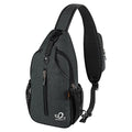 Crossbody Sling Backpack Sling Bag Travel Hiking Daypack (Z-hemp Black / Small)