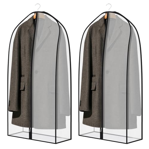 Suit Bags for Closet Storage Dust Covers for Hanging Clothes 43 in (43"-2pcs)