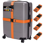 Heavy Duty Luggage Straps for Suitcase (Orange)