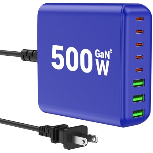 500W USB C Charger Block (BLUE)