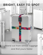 Travelkin Luggage Straps TSA Approved (Colorful Geometry)