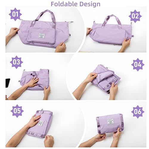 Large Capacity Foldable Travel Bag (Pink)