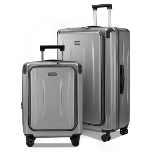 Premium Carry On Luggage (Dark Grey / 20 Inch & 29 Inch)
