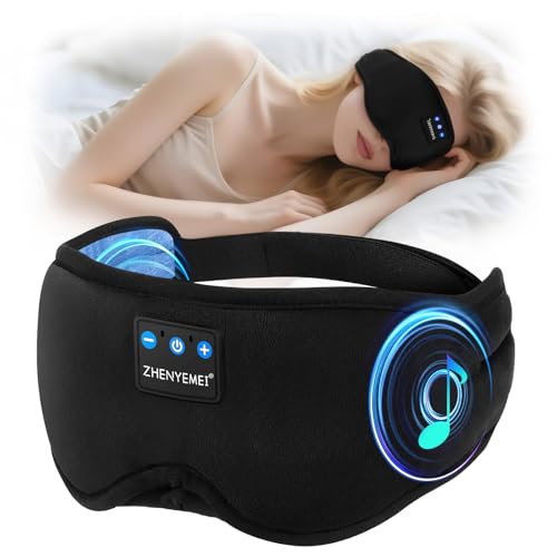 Sleep Mask with Bluetooth 5.4 Headphones (Deep Black)