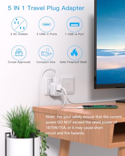 US to Australia New Zealand Plug Adapter (Type I - Australia China)