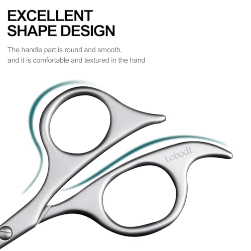 4.7" Stainless Steel Nose Hair Scissors (Matte Silver)