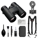 PROSTAFF P7 10x30 Binoculars Bundled with Harness Strap + Deluxe Cleaning Kit + Smartphone to Binocular Adapter + Microfiber Cleaning Cloth (10x30)