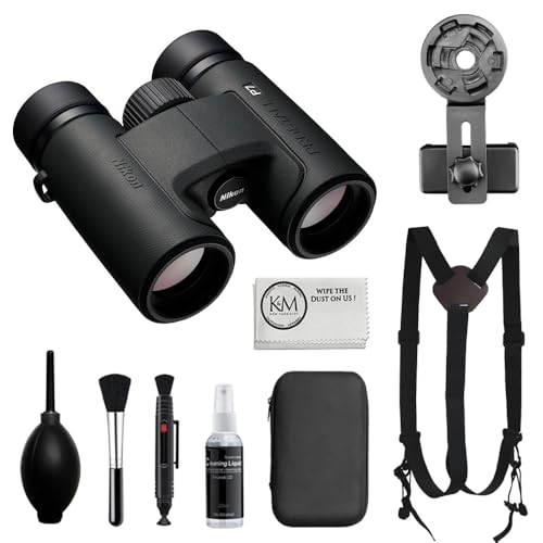 PROSTAFF P7 10x30 Binoculars Bundled with Harness Strap + Deluxe Cleaning Kit + Smartphone to Binocular Adapter + Microfiber Cleaning Cloth (10x30)