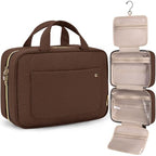 Toiletry Bag Travel Bag with Hanging Hook (Large / Coffee)