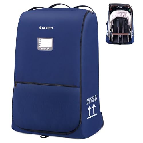 Stroller Bag Stroller Travel Bag for Airplane Compatible with UPPAbaby Vista V1 V2 V3 (Navy)