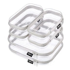 Clear Hard Shell Zipper Cases (Grey)