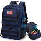 Tactical Double Deck Cooler Backpack for Men (Blue / Large)
