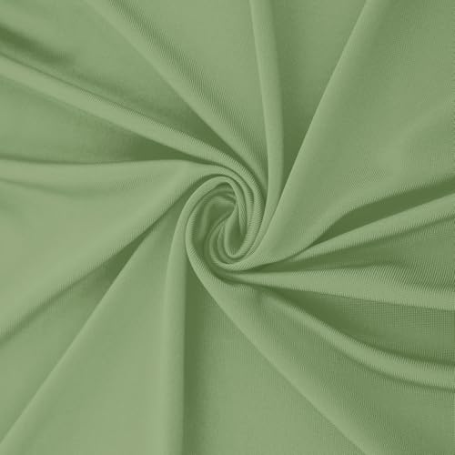 2 Pack Rectangle Spandex Fitted Table Cloth (Sage Green / 72" x 18" (Rectangular))