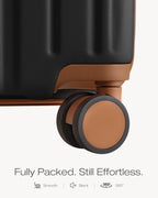 Luggage Lightweight and Durable Hardshell (Caramel Black2.0 / M(24in))