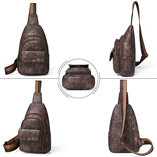 Sling Bag Crossbody Bags (Light Coffee)