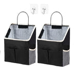 2pcs Wall Hanging Storage Bag (Black)