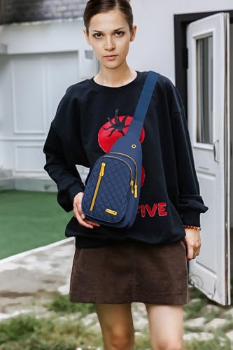 Small Sling Bag For Women Men Casual Crossbody Sling Backpack (Blue-801)