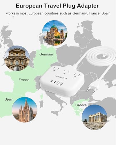 European Travel Plug Adapter (Type C-Most of Europe)