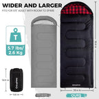 Sleeping Bag for Adults (SATIN BLACK / Left Zip)