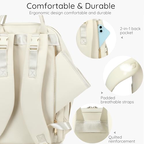 Diaper Bag Backpack (Beige)