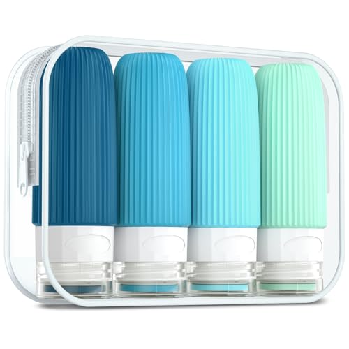 Travel Bottles for Toiletries (2 Ounces / Blue)