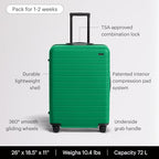 Medium Checked Luggage (Palm Green)