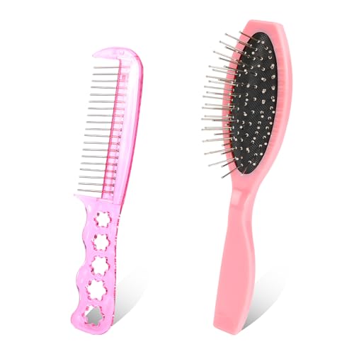 2 PCS Wig Brush Set (Pink - Combo A)