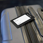 Luggage Tags Metal Suitcase Tags Travel Bag ID Identifier Luggage Tag (Black 4pack)