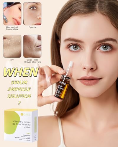 Vitamin C Serum for Face Hyaluronic Acid Serum Anti Aging Moisturizer 0.35 oz 4 Vials Facial Serums (new vc kit)